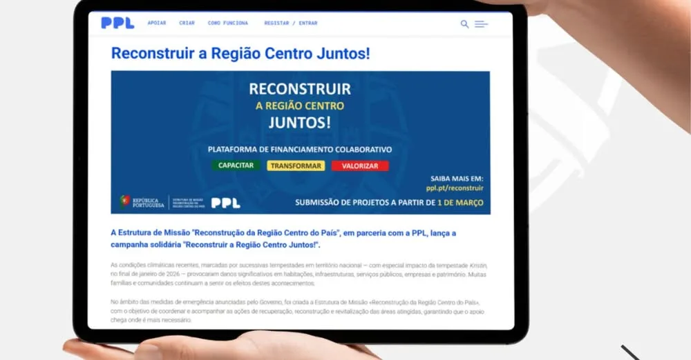 A Plataforma Digital de Financiamento Colaborativo para a Reconstrução, criada p…