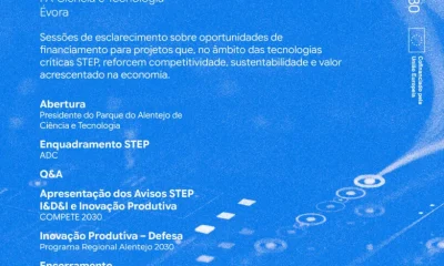 Compete 2030 e Alentejo 2030 promovem Sessão de Esclarecimento sobre Avisos STEP | 5 de março