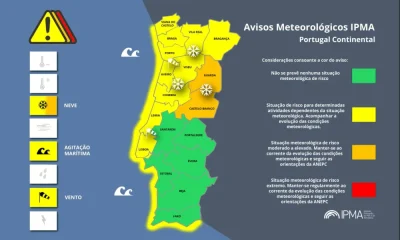 Atenção aos Avisos Meteorológicos para Portugal Continental:
Agitação Marítima -…