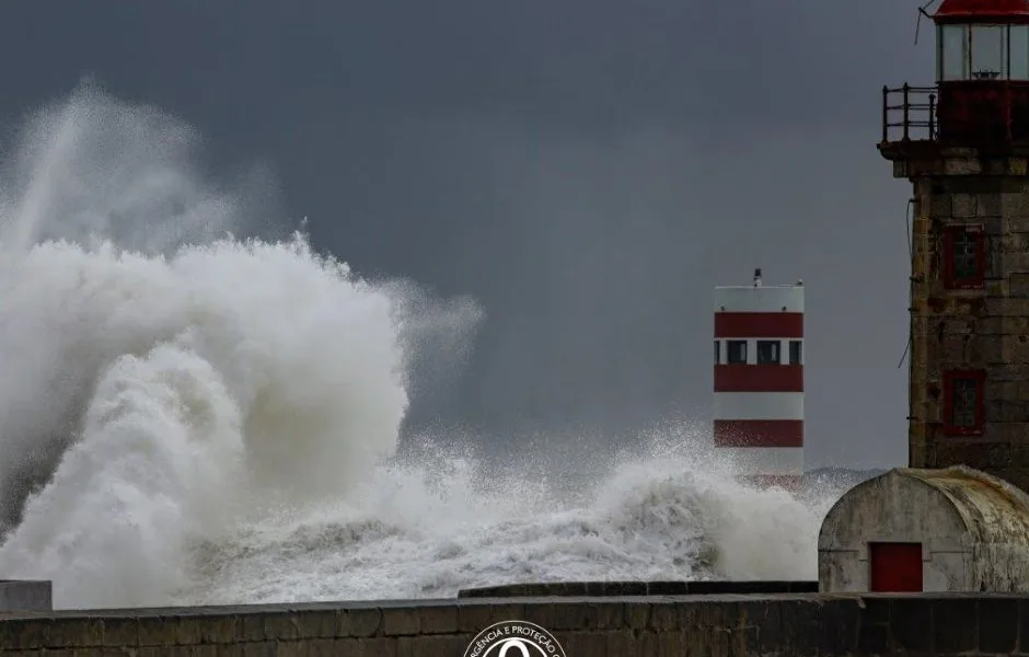 Depressão Therese traz chuva forte e agitação marítima a Portugal