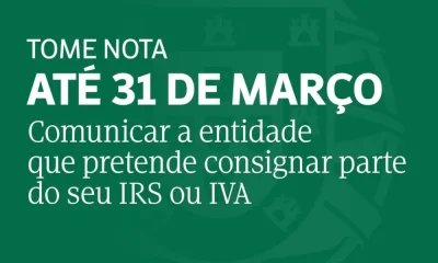 Comunicar à Autoridade Tributária se pretende consignar parte do seu IRS ou IVA,…