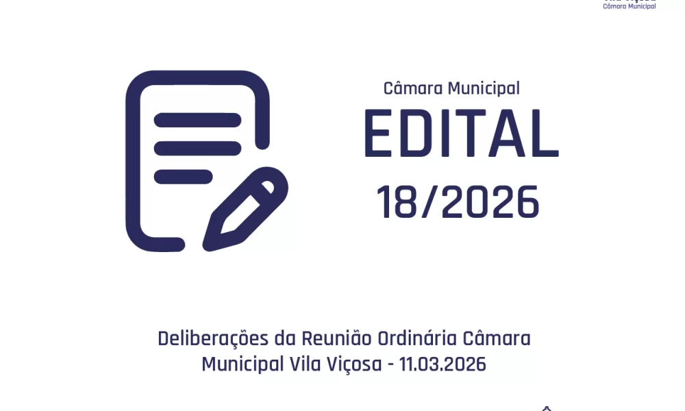 Deliberações da Reunião Ordinária da Câmara Municipal de Vila Viçosa – 11.03.20…