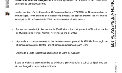 Edital nº3/2026

Deliberações da Assembleia Municipal de 27 de fevereiro