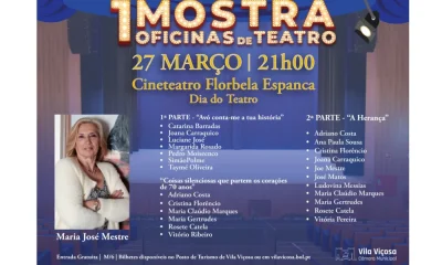 GARANTA O SEU BILHETE | ENTRADA GRATUITA
1ª MOSTRA OFICINAS DE TEATRO | 27 MARÇO…