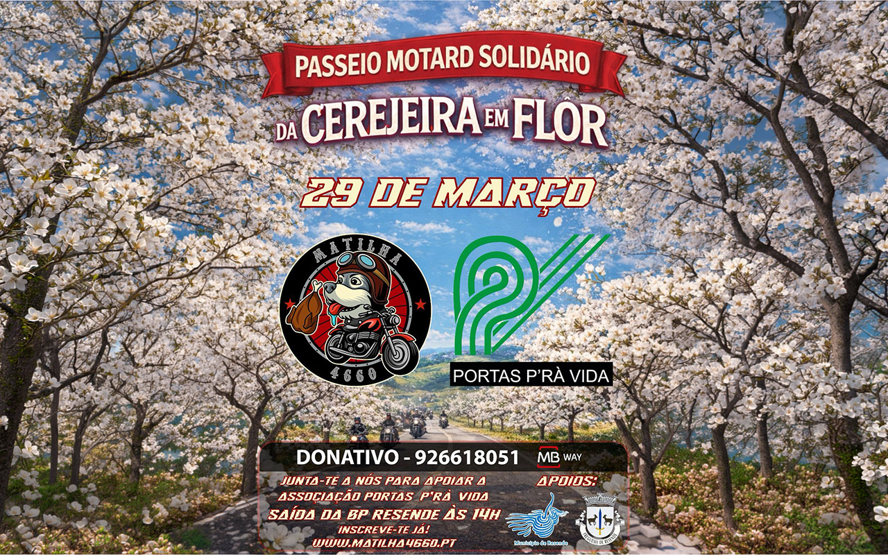 Passeio motard solidário em Resende angaria fundos para Associação Portas P’rá Vida