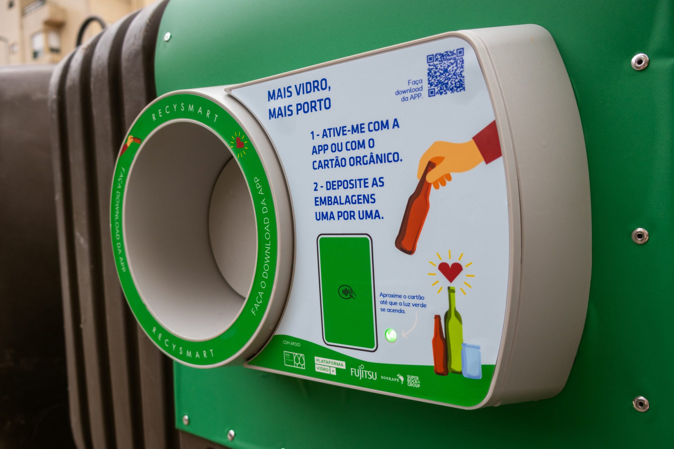 Projeto “Mais Vidro, Mais Porto” recolheu 1.828 embalagens em três meses e evitou 429 kg de CO₂