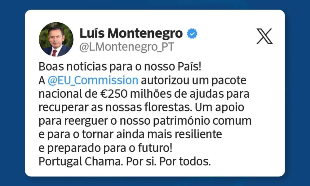 República Portuguesa está com Luís Montenegro.