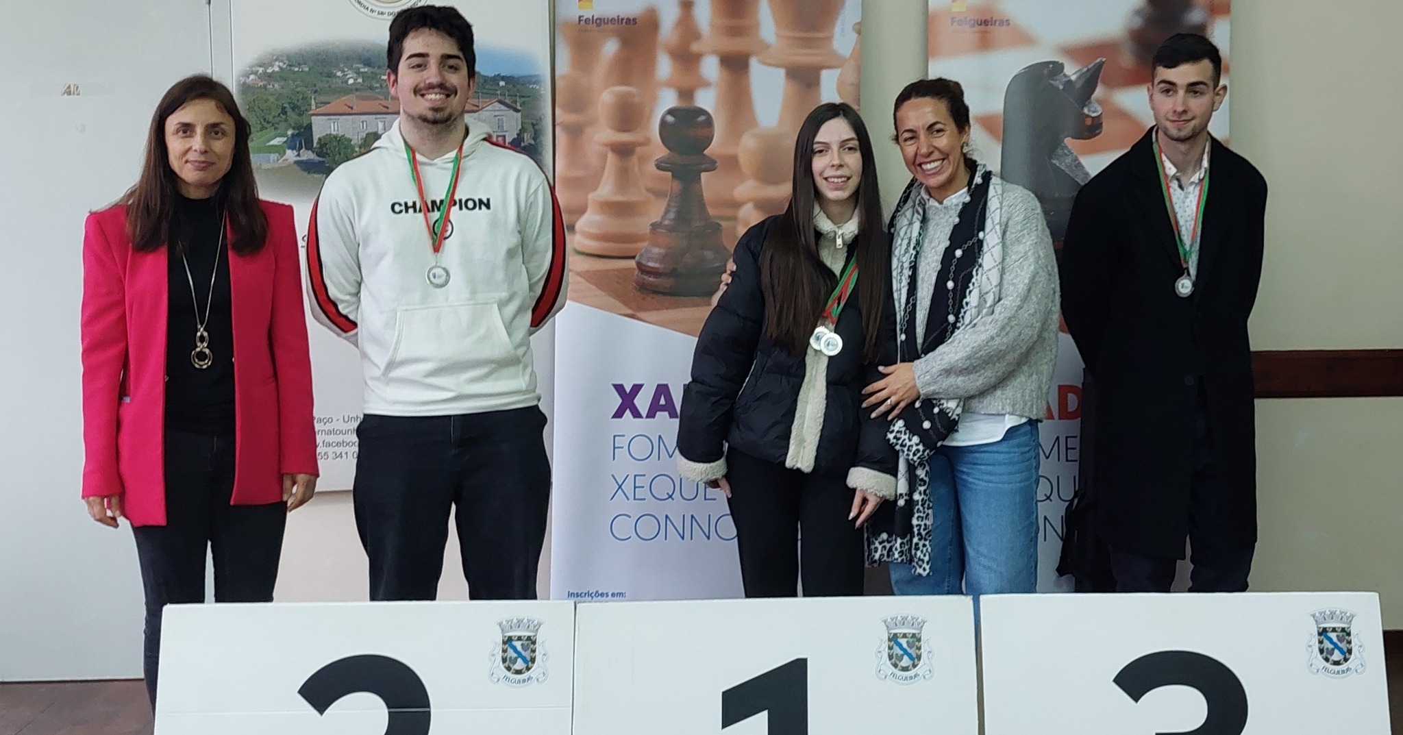 Rita Ribeiro e Diogo Fontelas vencem 4.ª etapa do Campeonato Felgueiras Xadrez no Externato de Unhão