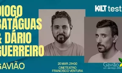 Diogo Batáguas e Dário Guerreiro testam novos textos de humor em Gavião