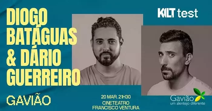 Diogo Batáguas e Dário Guerreiro testam novos textos de humor em Gavião