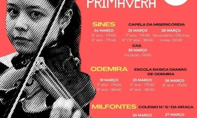 Calendário de Audições Musicais em Sines e Vila Nova de Milfontes