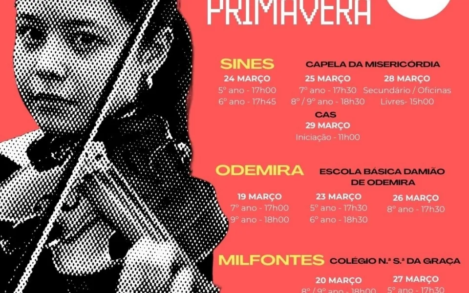 Calendário de Audições Musicais em Sines e Vila Nova de Milfontes