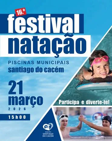 Piscinas de Santiago do Cacém recebem 16.º Festival de Natação este sábado