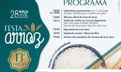 Ponte de Sor celebra 13.ª Festa do Arroz com gastronomia e tradição no Centro de Artes e Cultura