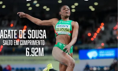Agate de Sousa conquista ouro mundial no salto em comprimento