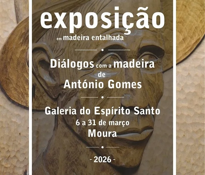 Moura acolhe exposição de madeira entalhada de António Gomes
