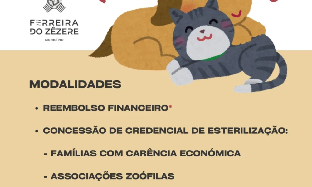 Ferreira do Zêzere apoia esterilização de animais de estimação