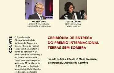 Cerimónia de Entrega do Prémio Internacional Terras Sem Sombra