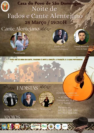 Noite de Fados e Cante Alentejano em São Domingos