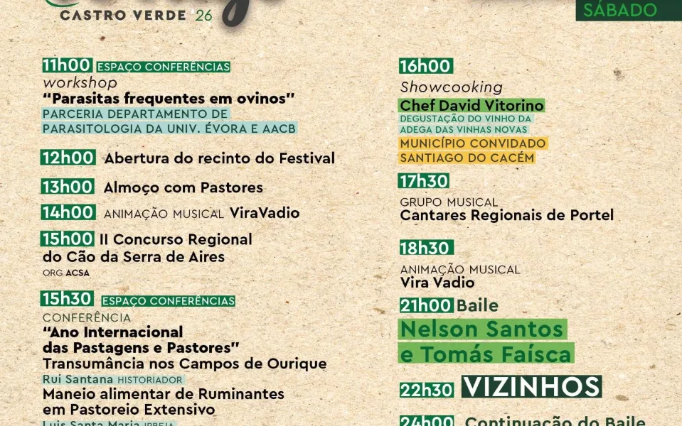 Castro Verde: Como vai ser o segundo dia do 7º Festival Sabores do Borrego