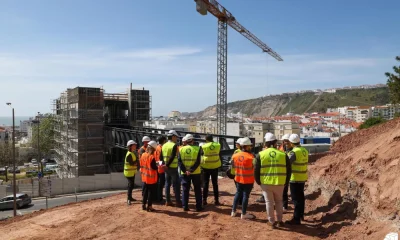 Equipa do PRR visita obra do Funicular da Pederneira e destaca cumprimento de prazos