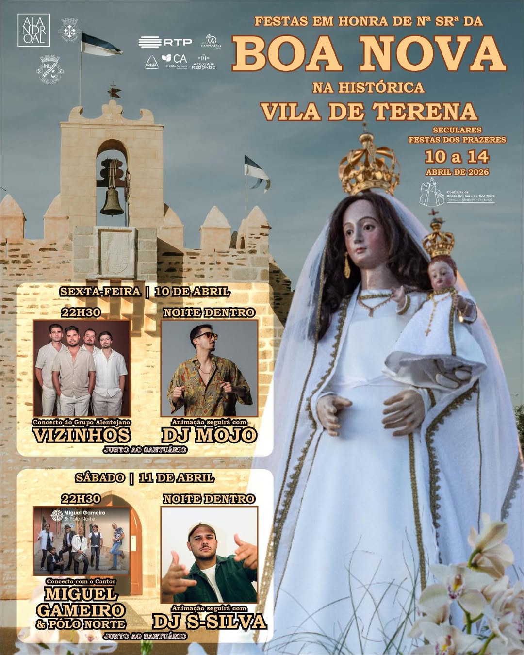 Festas em Honra de Nossa Senhora da Boa Nova  

 Sexta-feira | 10 de abril 

 Os…