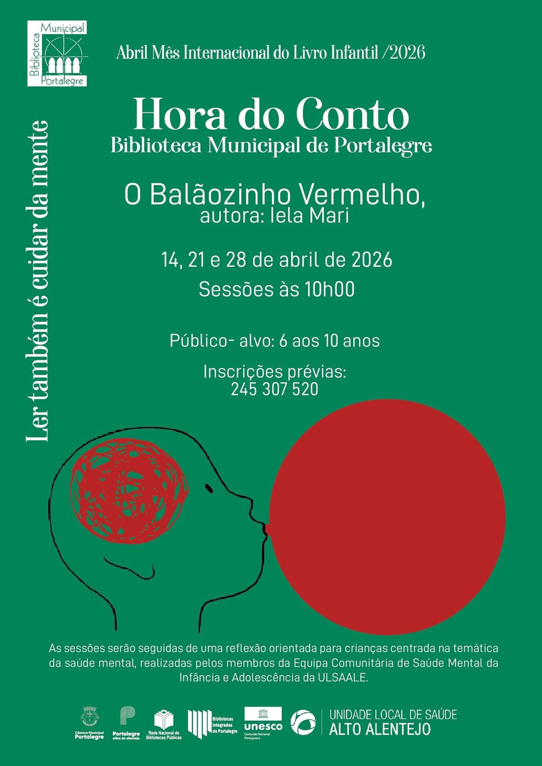 Hora do Conto na Biblioteca Municipal de Portalegre, a partir d’ “O Balãozinho V…