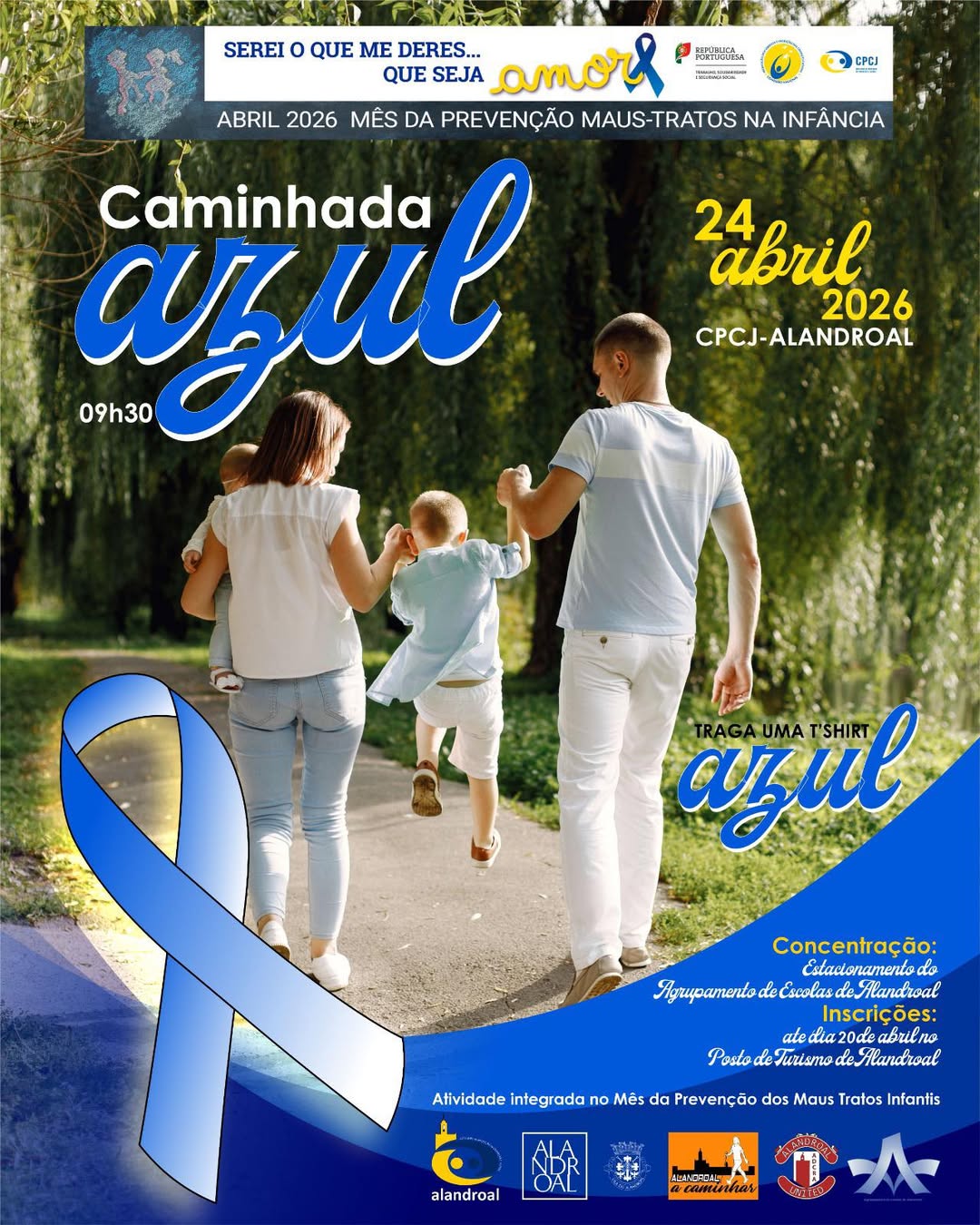 Caminhada Azul 
24 de abril 
 09h30

Concentração: Estacionamento do Agrupamento…