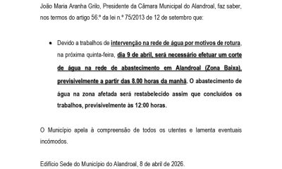 Corte de Água 
 9 de abril 
Zona Baixa, Alandroal 

#CorteDeAgua
#alandroal