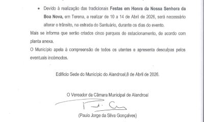 Alteração de Sinalização temporária

 de 10/04 a 14/04 
 Estrada do Santurário d…