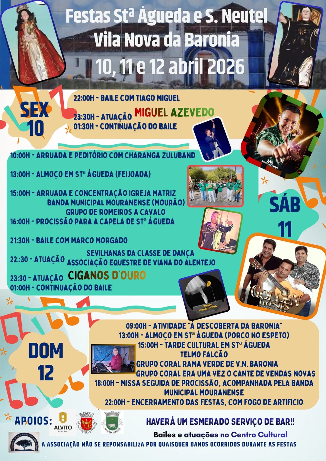 Festas de Sant’Águeda e São Neutel animam Vila Nova da Baronia

Nos dias 10, 11 …
