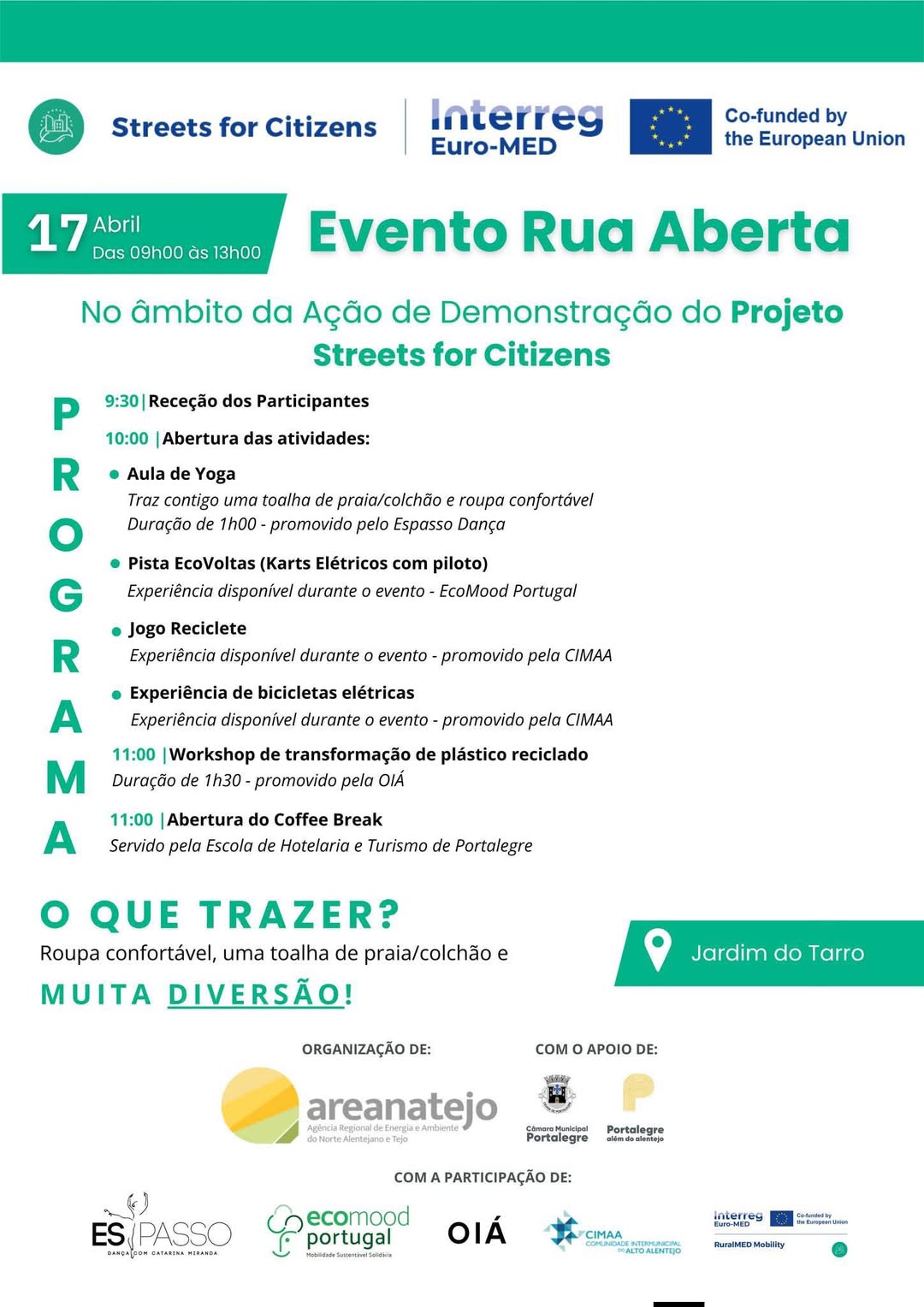 DIVULGAÇÃO DE ATIVIDADES A DECORRER NO CONCELHO
Com o apoio do Município de Por…