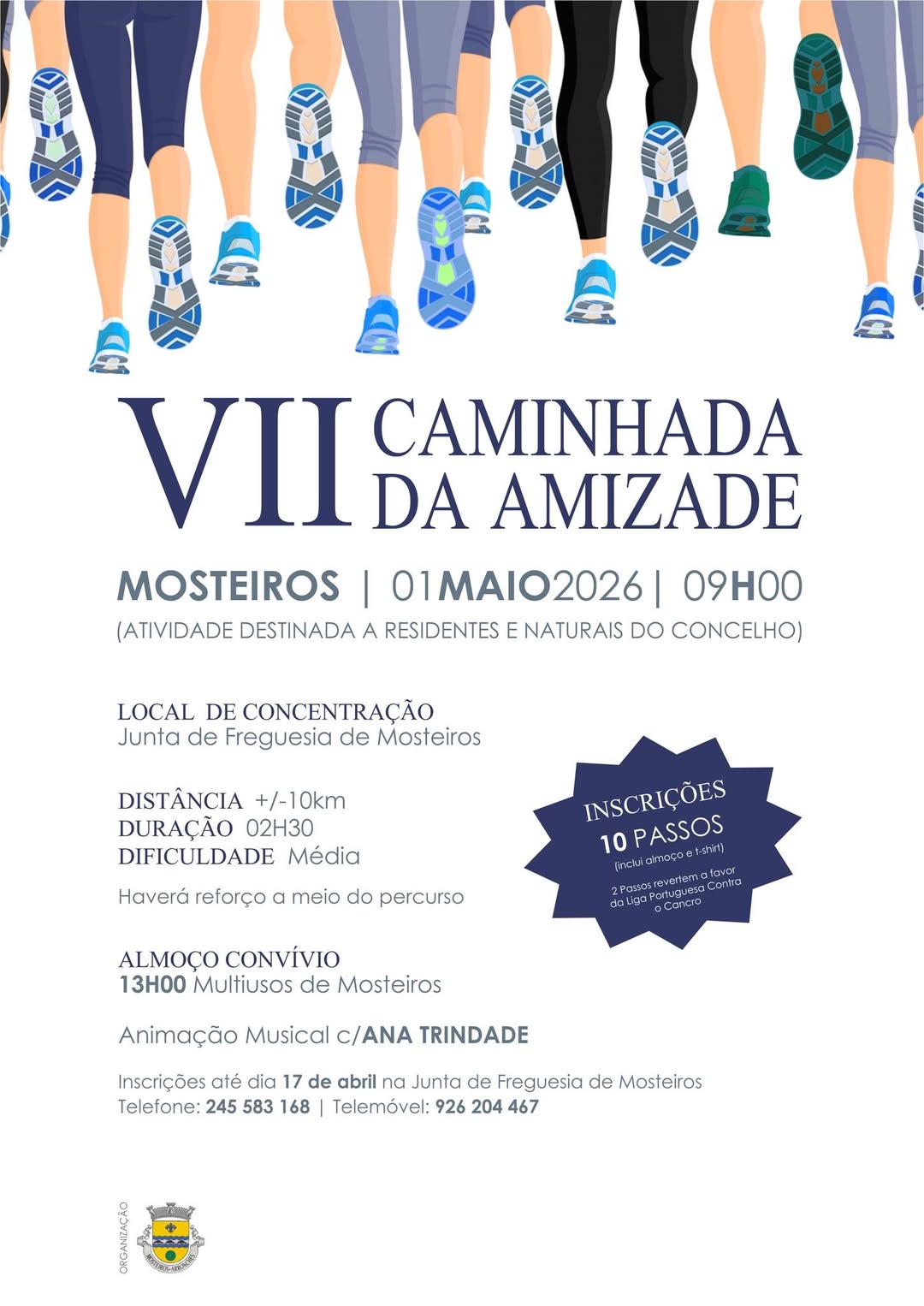 DIVULGAÇÃO

VII CAMINHADA DA AMIZADE

Dia 1 de maio (sexta-feira), com partida à…