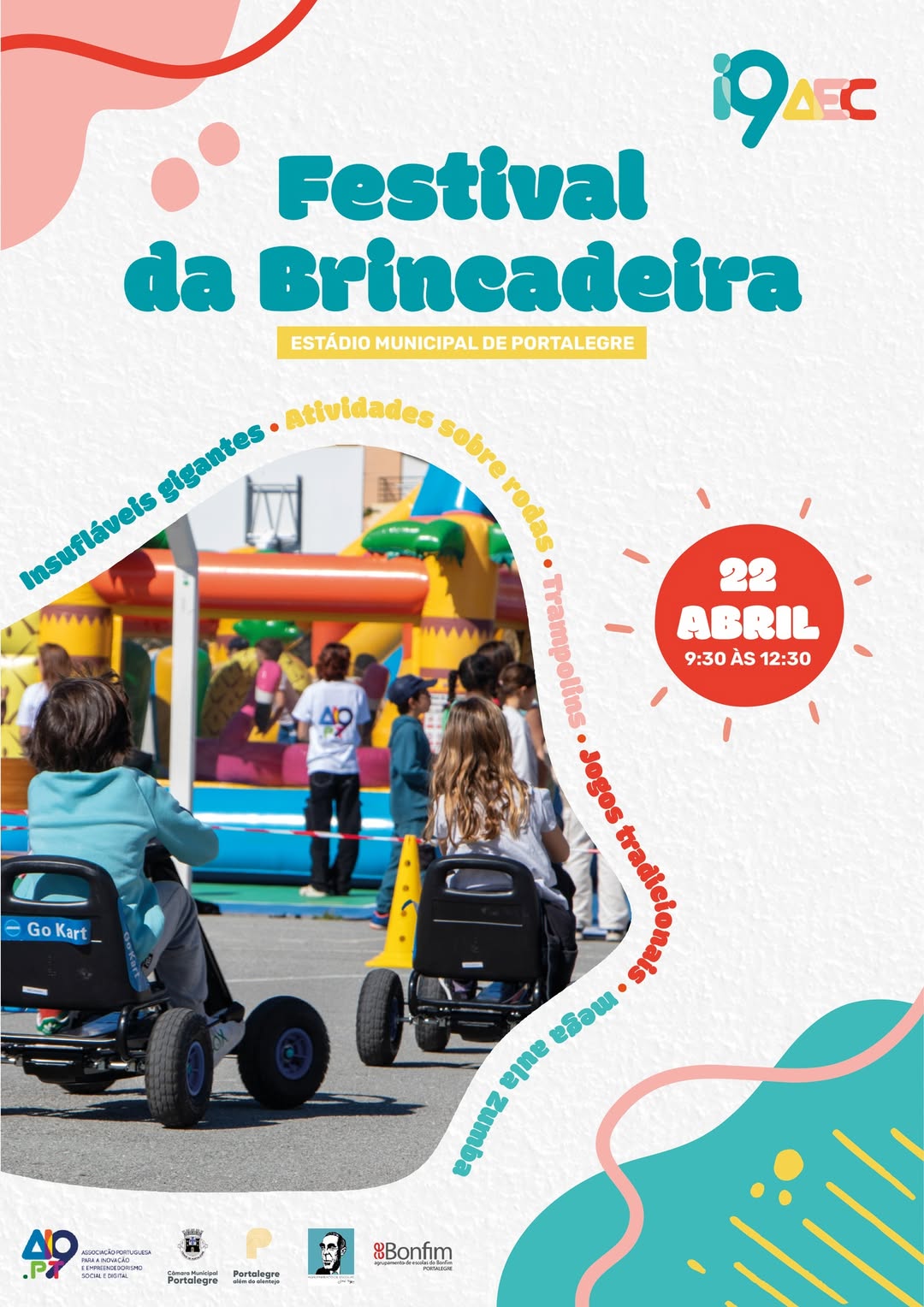 “Festival da Brincadeira”, dia 22 de abril, das 09h30 às 12h30, no Estádio Munic…