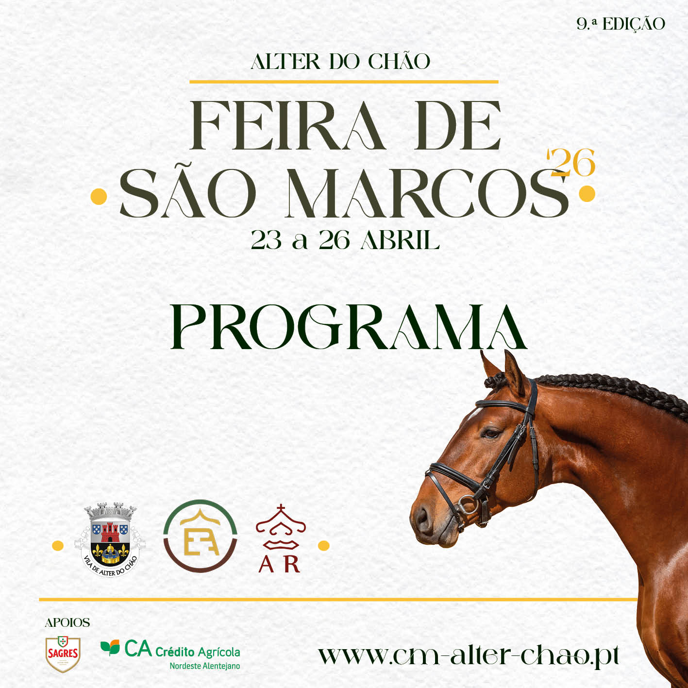 𝗙𝗲𝗶𝗿𝗮 𝗱𝗲 𝗦𝗮̃𝗼 𝗠𝗮𝗿𝗰𝗼𝘀 𝟮𝟬𝟮𝟲
Faltam 5 dias para 9º Edição da Feira de São Marcos
𝗣𝗿…