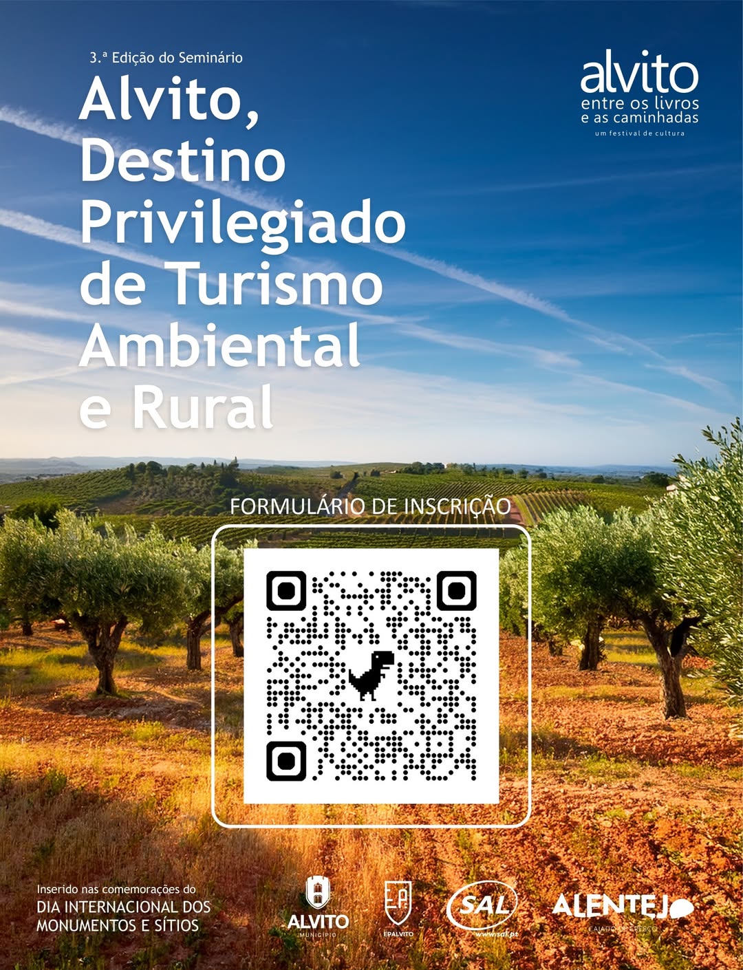 Ainda se pode inscrever para o Seminário “Alvito, destinado privilegiado de turi…