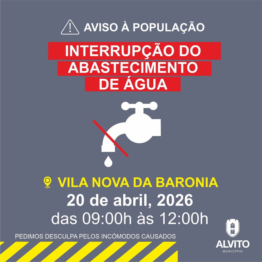 Aviso – Corte de Água – Vila Nova da Baronia 

No âmbito dos trabalhos de ligaçã…