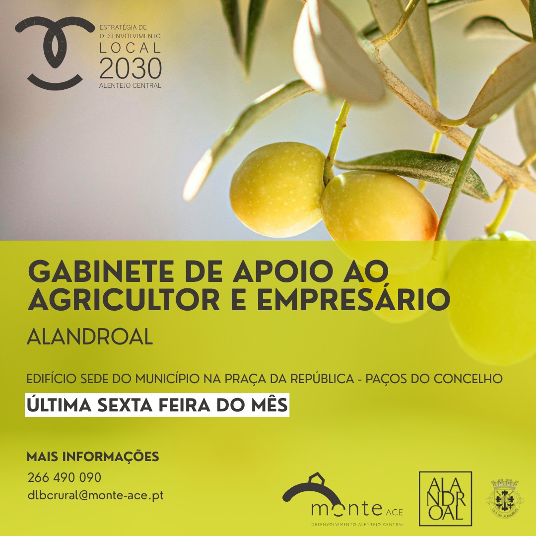 24 de abril | Apoio ao Agricultor e Empresário Gratuito em AlandroalNo dia 24…