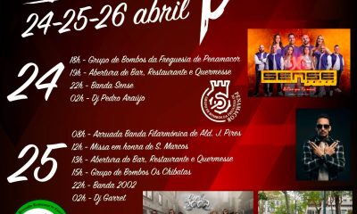 A Festa de Águas decorrerá nos dias 24, 25 e 26 de abril, sob a organização da C…