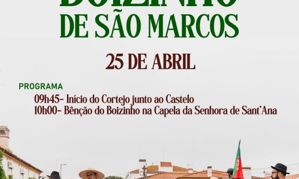 𝗥𝗲𝗰𝗿𝗶𝗮𝗰̧𝗮̃𝗼 𝗱𝗼 𝗕𝗼𝗶𝘇𝗶𝗻𝗵𝗼 𝗱𝗲 𝗦𝗮̃𝗼 𝗠𝗮𝗿𝗰𝗼𝘀
 25 de Abril / 09h45 
Junto ao Castelo