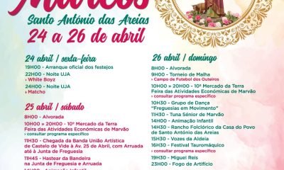 Festas em Honra de São Marcos
 Santo António das Areias
 24 a 26 de abril

Novi…