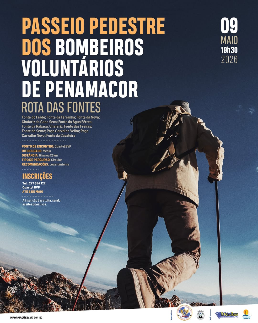 Bombeiros Voluntários de Penamacor promovem passeio pedestre pela Rota das Fonte…