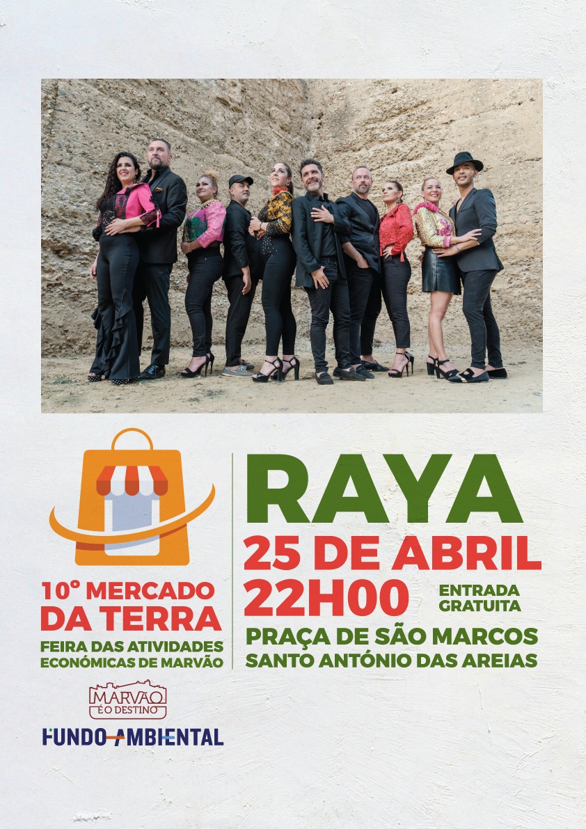 Este sábado, dia 25 de abril, os RAYA sobem ao palco do 10° Mercado da Terra – …