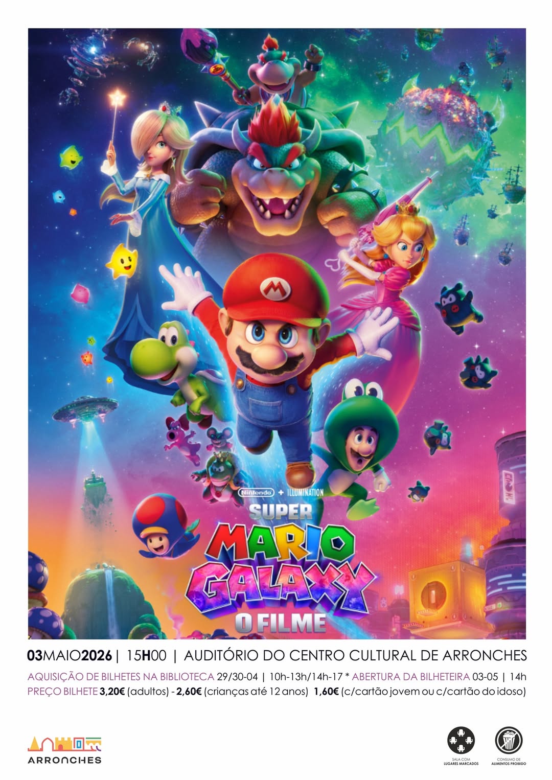CINEMA | SUPER MARIO GALAXY – O FILME (VP)

Dia 03 de maio (domingo), às 15H00, …