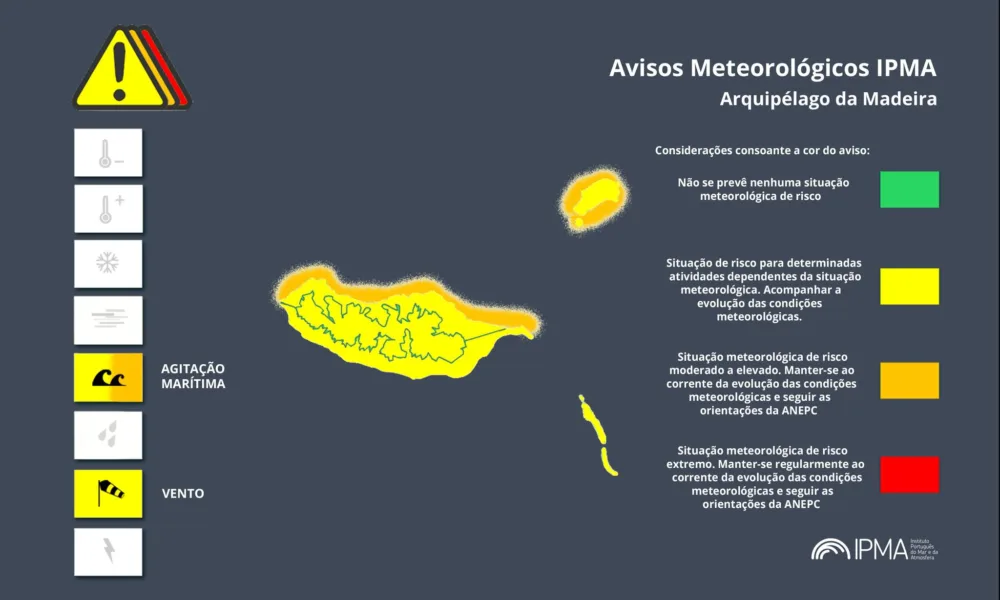 Atenção aos Avisos Meteorológicos para a Madeira:
Agitação Marítima – Amarelo [ …