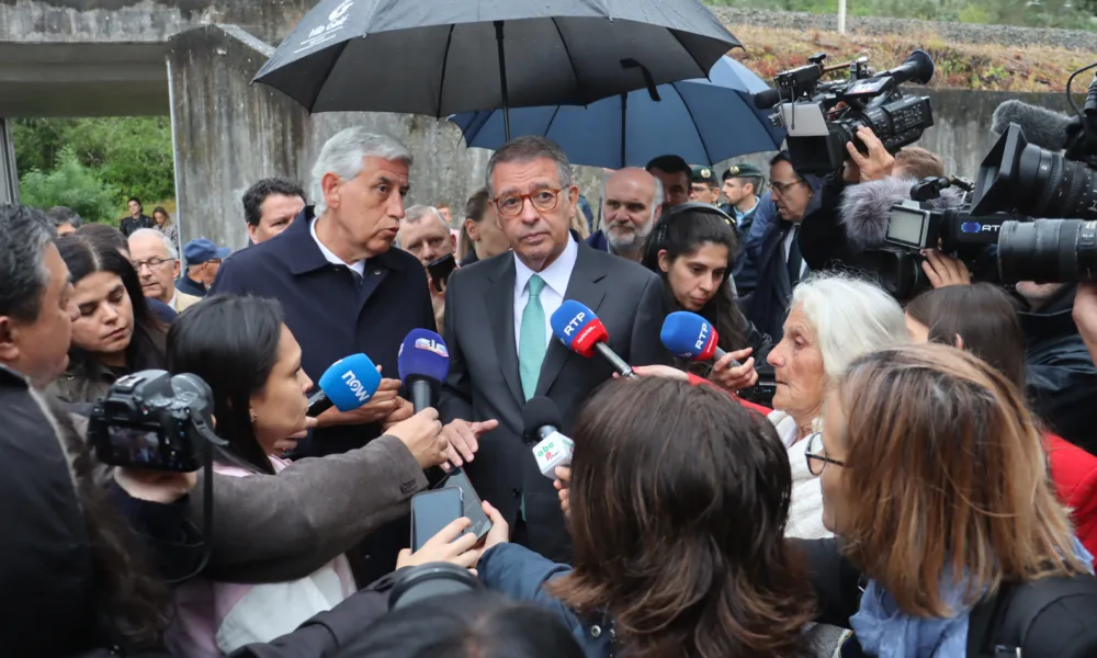 Presidente da República visita Ourém após destruição causada pela tempestade Kristin
