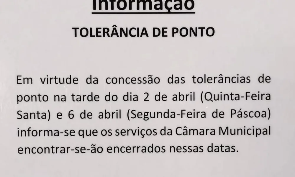 Informação 

Tolerância de Ponto