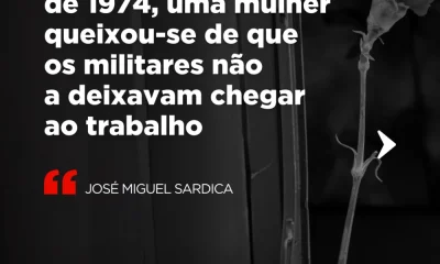 Na manhã de 25 de abril de 1974, bem cedo, uma mulher que trabalhava na limpeza …