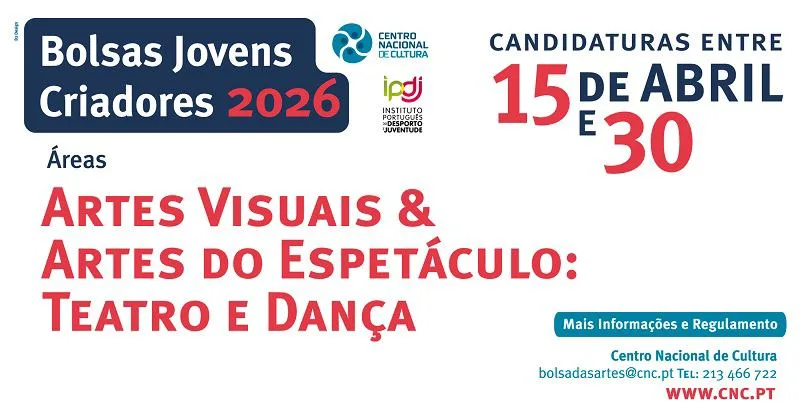 [OPORTUNIDADE]

→ Programa Bolsas Jovens Criadores 2026 está com candidaturas ab…