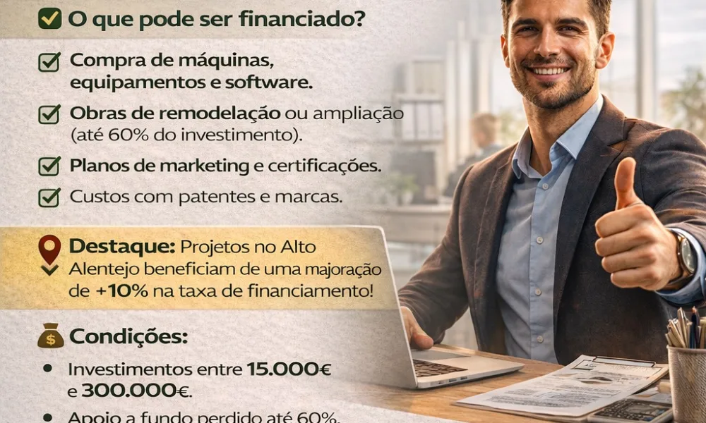 Oportunidade de Financiamento: Apoios até 60% para as PME! 
Atenção, empresários…